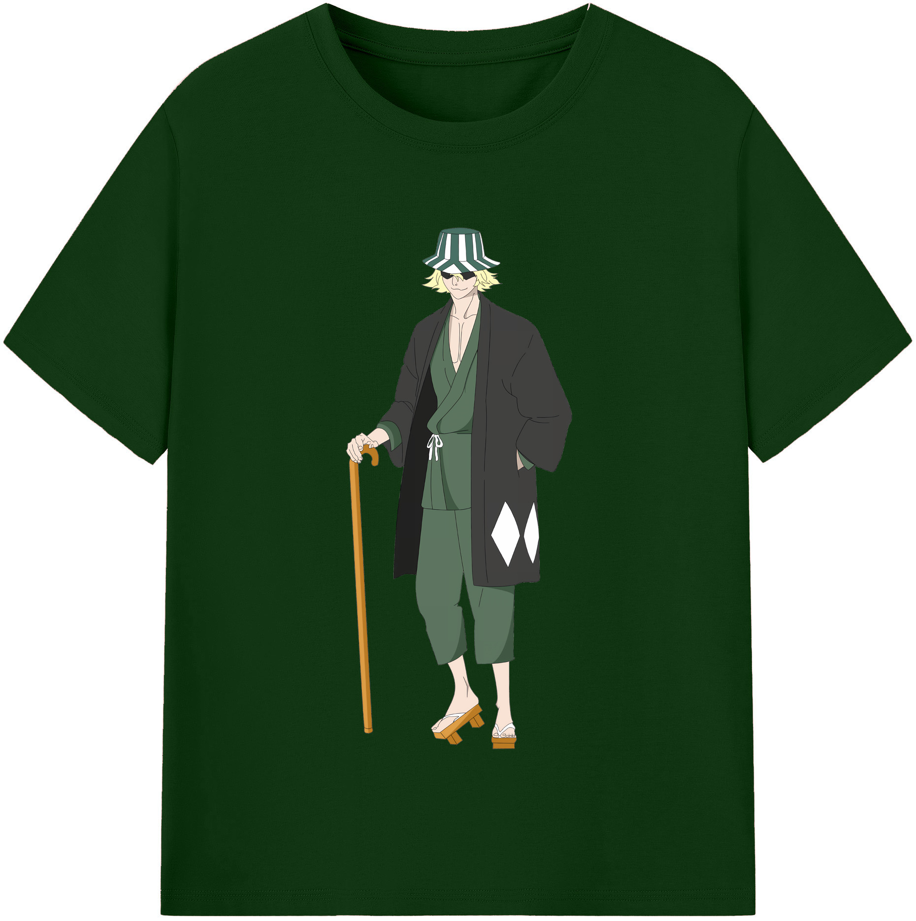 （画像用） "ブリーチ 浦原 喜助（うらはら きすけ） BLEACH Urahara Kisuke " 綿100％半袖Tシャツ（フロントプリント）